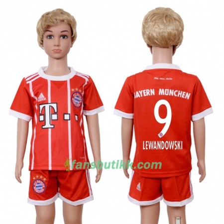 Fotballdrakt FC Bayern München Robert Lewandowski 9 Barn Hjemmetrøye 2017-2018 Kortermet