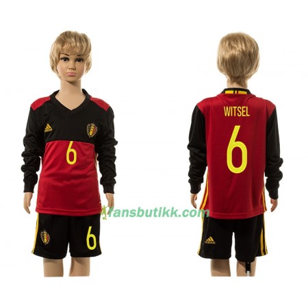 Fotballdrakt Belgia Witsel 6 Barn Hjemmetrøye 2016 Langermet