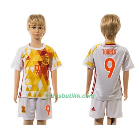 Fotballdrakt Spania Torres 9 Barn Bortetrøye 2016 Kortermet