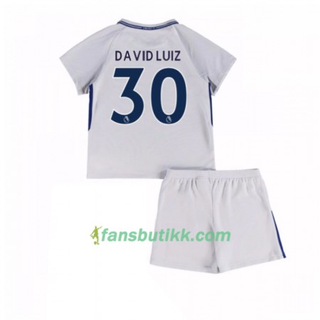 Fotballdrakt Chelsea David Luiz 30 Barn Bortetrøye 2017-2018 Kortermet