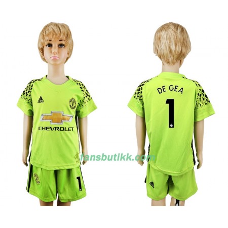 Fotballdrakt Manchester United David de Gea 1 Keeper Barn Bortetrøye 2017-2018 Kortermet