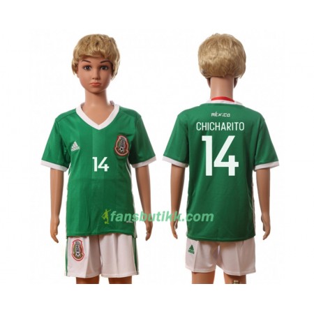 Fotballdrakt Mexico Chicharito 14 Barn Hjemmetrøye 2016 Kortermet